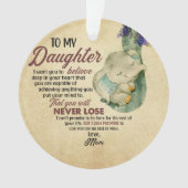Naar mijn dochter van moeder ornament (voorkant)