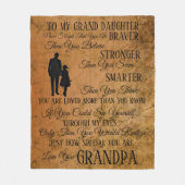 Naar mijn dochter van opa fleece deken (Voorkant)