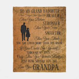 Naar mijn dochter van opa fleece deken