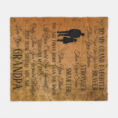 Naar mijn dochter van opa fleece deken (Voorkant (Horizontaal))