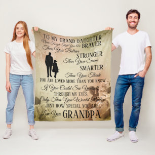 Naar mijn dochter van opa fleece deken