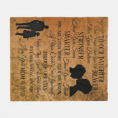 Naar mijn dochter van papa en mama fleece deken (Voorkant (Horizontaal))