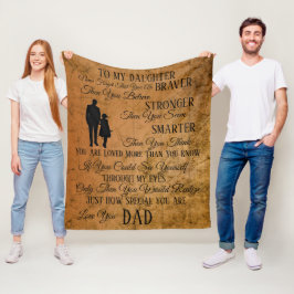 Naar mijn dochter van papa fleece deken