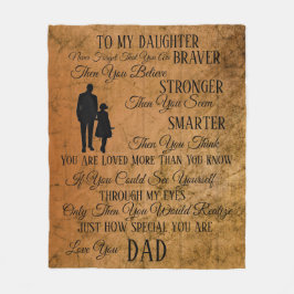 Naar mijn dochter van papa fleece deken