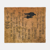 Naar mijn dochter van papa fleece deken (Voorkant (Horizontaal))