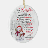 Naar mijn dochter van papa keramisch ornament (Rechts)