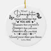 Naar mijn dochter voor Kerstmis. Keramisch Ornament (Achterkant)