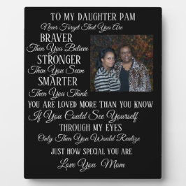 Naar mijn dochter, zoon, zuster, broer, enz. fotoplaat