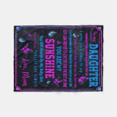 Naar mijn dochterbank, geschenk voor mam fleece deken (Voorkant (Horizontaal))