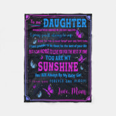 Naar mijn dochterbank, geschenk voor mam fleece deken (Voorkant)