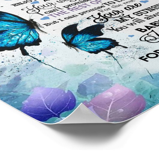 Naar mijn dochtercanvas | Wall Art Canvas Poster (Hoek)