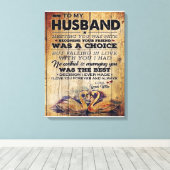 Naar mijn echtgenoot Decor | CADEAU JUBILEUM Canvas Afdruk (Insitu (Houten vloer))