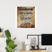 Naar mijn echtgenoot Decor | CADEAU JUBILEUM Poster (Thuiskantoor)
