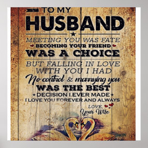 Naar mijn echtgenoot Decor CADEAU JUBILEUM Poster