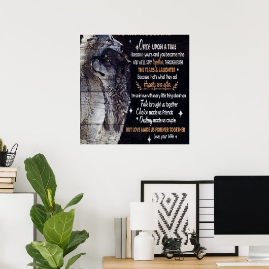 Naar mijn echtgenoot Gift, persoonlijk Cadeau Poster (Thuiskantoor)