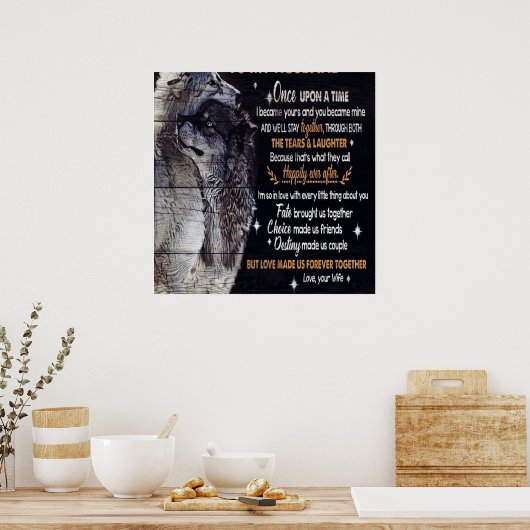 Naar mijn echtgenoot Gift, persoonlijk Cadeau Poster (Keuken)