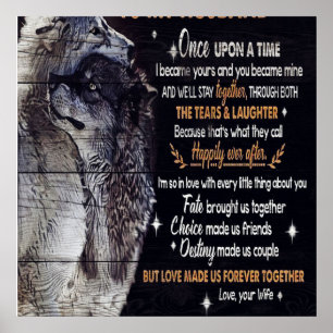 Naar mijn echtgenoot Gift, persoonlijk Cadeau Poster