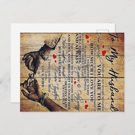 Naar mijn eigen ontwerp | Brief aan hem | Lovely G Aankondigingskaart (Voorkant / Achterkant)