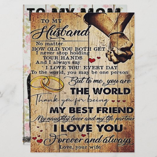 Naar mijn eigen ontwerp | Liefde brief aan hem | Menu (Voorkant / Achterkant)