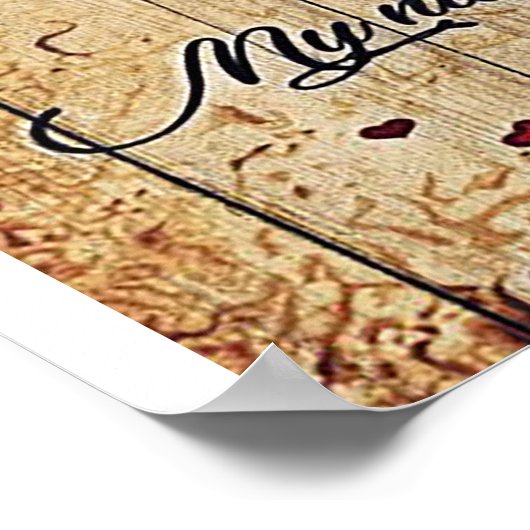 Naar mijn eigen ontwerp | Liefde brief aan hem | Poster (Hoek)