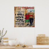 Naar mijn eigen ontwerp | Liefde brief aan hem | Poster (Keuken)