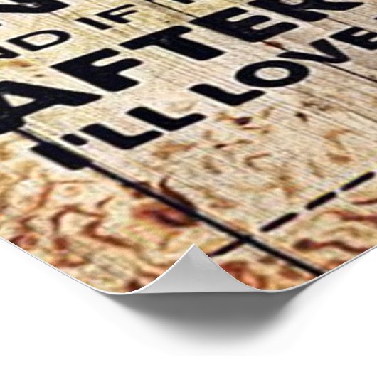 Naar mijn eigen ontwerp | Liefde brief aan hem | Poster (Hoek)