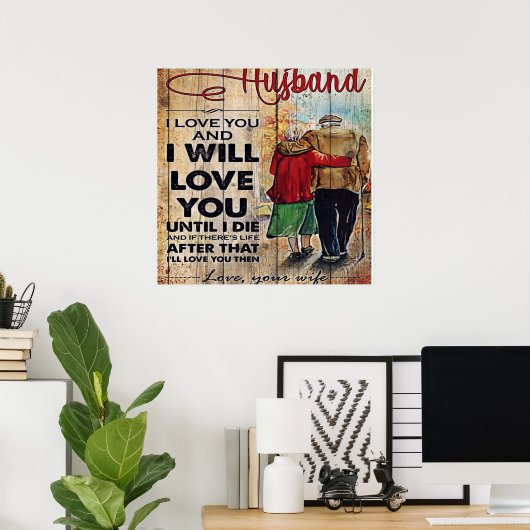 Naar mijn eigen ontwerp | Liefde brief aan hem | Poster (Thuiskantoor)