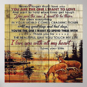 Naar mijn eigen ontwerp | Liefde brief voor de ech Poster (Voorkant)