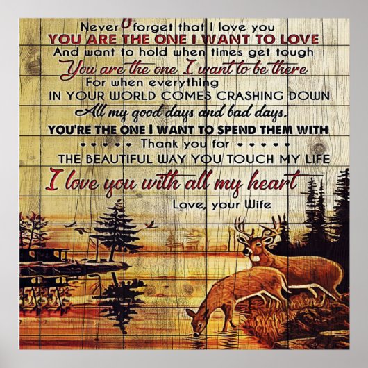 Naar mijn eigen ontwerp | Liefde brief voor de ech Poster (Voorkant)