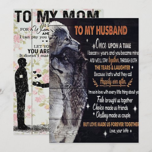 Naar mijn eigen ontwerp | Offertes over de liefdes Feestdagenkaart (Voorkant / Achterkant)