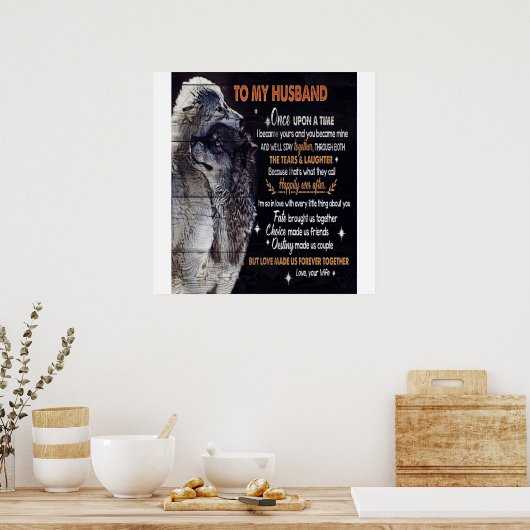 Naar mijn eigen ontwerp | Offertes over de liefdes Poster (Keuken)