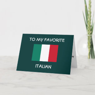 "NAAR MIJN FAVORIETE ITALIAANSE" GELUKKIGE VERJAAR KAART