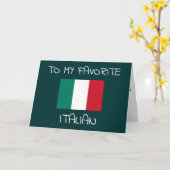 "NAAR MIJN FAVORIETE ITALIAANSE" GELUKKIGE VERJAAR KAART (Gele Bloem)