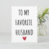 Naar mijn favoriete man - Witty & Funny Card Feestdagenkaart (Staand voorkant)