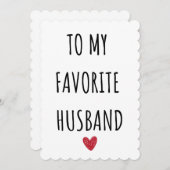 Naar mijn favoriete man - Witty & Funny Card Feestdagenkaart (Voorkant / Achterkant)