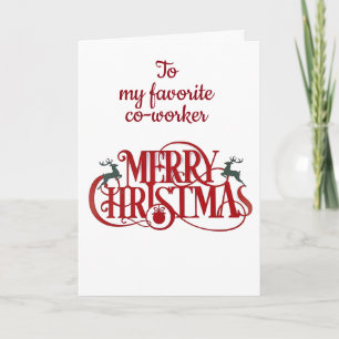 **NAAR MIJN FAVORIETE MEDEWERKER-HOLIDAY KAART