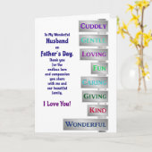 Naar mijn geweldige man op Vaderdag Kaart (Gele Bloem)