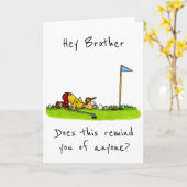 NAAR MIJN *GOLFING BROTHER* OP UW BIRTHDAAGSE KAAR KAART (Gele Bloem)