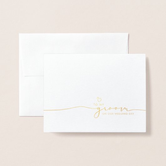 Naar mijn groep op onze huwelijksdag. folie kaarten (Voorkant met envelop)