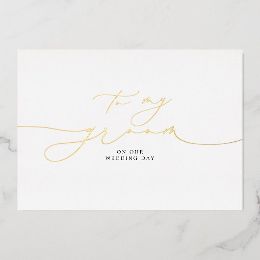 Naar mijn groep op onze huwelijksdag legant folie uitnodiging (Voorkant)