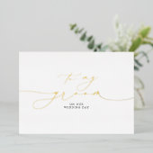 Naar mijn groep op onze huwelijksdag legant folie uitnodiging (Staand Voorkant)