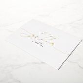 Naar mijn groep op onze huwelijksdag legant folie uitnodiging (Gedraaid)