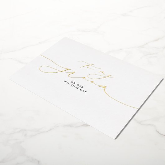 Naar mijn groep op onze huwelijksdag legant folie uitnodiging (Gedraaid)