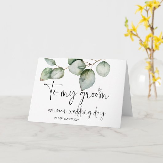 Naar mijn groep van Bride die onze bruiloft trouwd Kaart (Gele Bloem)