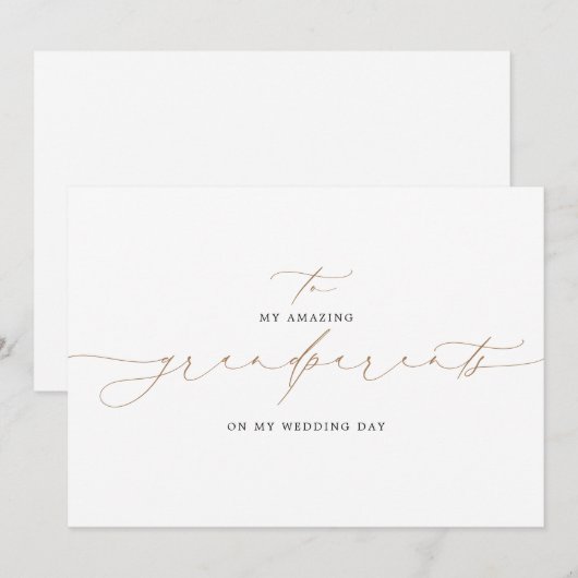 Naar mijn grootouders op mijn huwelijksdag legant (Voorkant / Achterkant)
