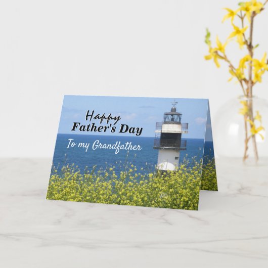 Naar mijn grootvader op Vaderdag Inspirerend Kaart (Gele Bloem)