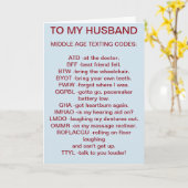 NAAR MIJN *HUSBAND* MIDDLE-AGINA'S DIE BIRTHDAY-KA KAART (Gele Bloem)