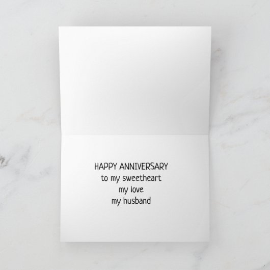 NAAR MIJN **HUSBAND** SCHIJF JUBILEUM MET KARAKTER KAART (Binnen)