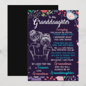 Naar mijn kleindochter Gift van oma, Bloemster Lov Feestdagenkaart (Voorkant / Achterkant)