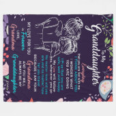 Naar mijn kleindochter Gift van oma, Bloemster Lov Fleece Deken (Voorkant (Horizontaal))